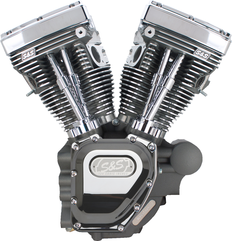 S&S CYCLE T124 Long Block Engine - Stone Gray - Touring