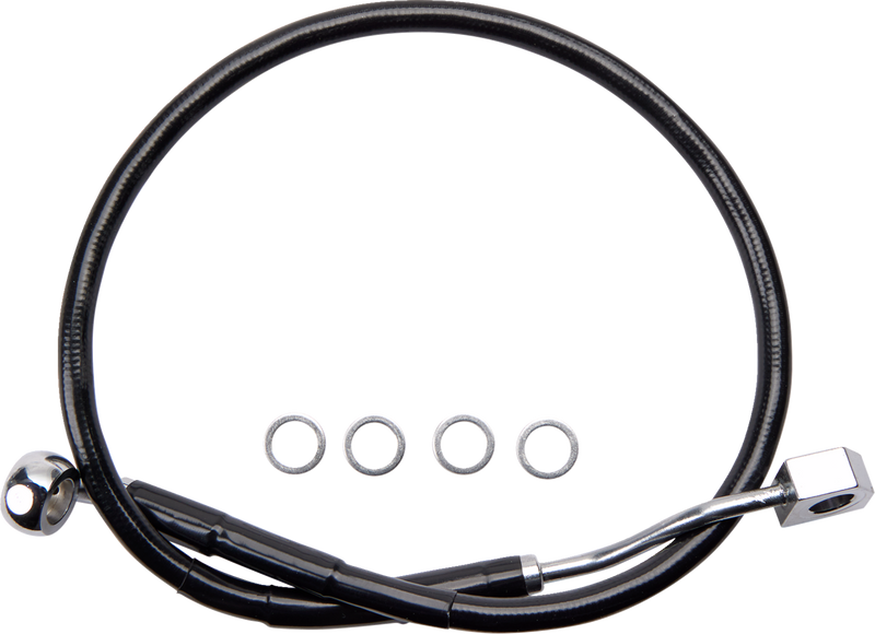 DRAG SPECIALTIES Brake Line - Rear - Master Cylinder to ABS - Black - FL/FX '18-'23