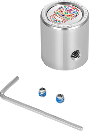 FIGURATI DESIGNS Heel-Toe Shifter Cover - Sugar Skull - Stainless Steel FD30-HTSC-SS