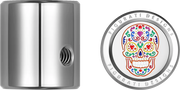 FIGURATI DESIGNS Heel-Toe Shifter Cover - Sugar Skull - Stainless Steel FD30-HTSC-SS