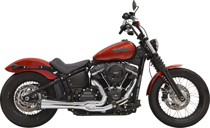 BASSANI XHAUST 2-into-1 Road Rage III Exhaust System - 49-State - Chrome - '18'-23 SOFTAIL