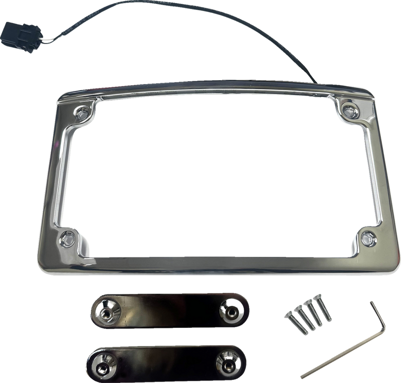 CUSTOM DYNAMICS Radius LED License Plate Frame - Chrome - CVO