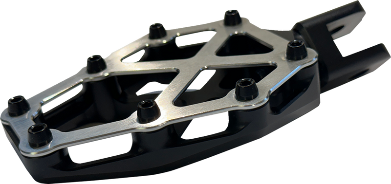 KODLIN USA NXL FOOTPEGS - BLACK w/ STAINLESS STEEL COVERS