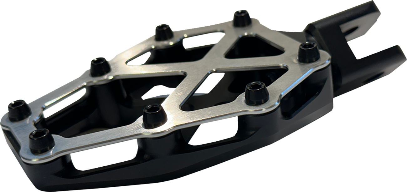 KODLIN USA NXL FOOTPEGS - BLACK w/ STAINLESS STEEL COVERS