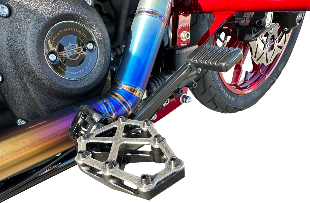 KODLIN USA NXL FOOTPEGS - BLACK w/ STAINLESS STEEL COVERS