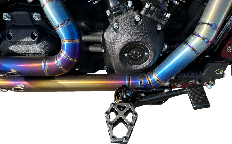 KODLIN USA NXL FOOTPEGS - BLACK w/ STAINLESS STEEL COVERS