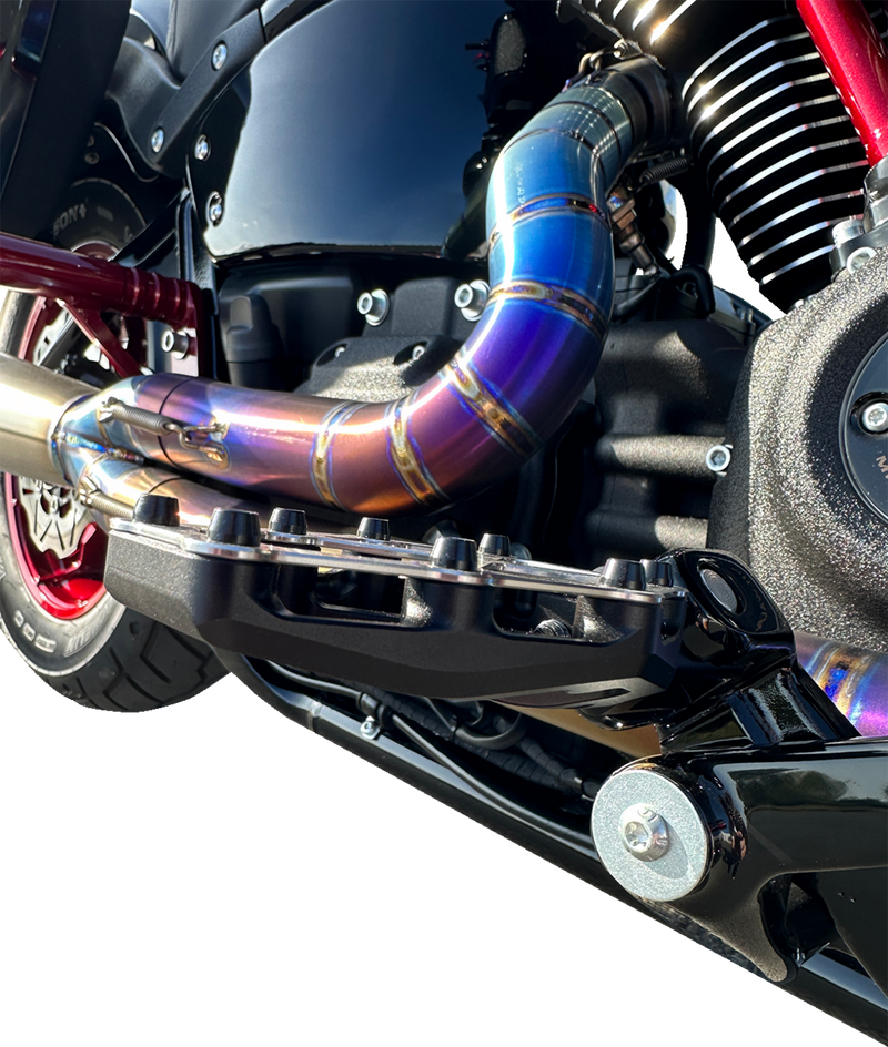 KODLIN USA NXL FOOTPEGS - BLACK w/ STAINLESS STEEL COVERS