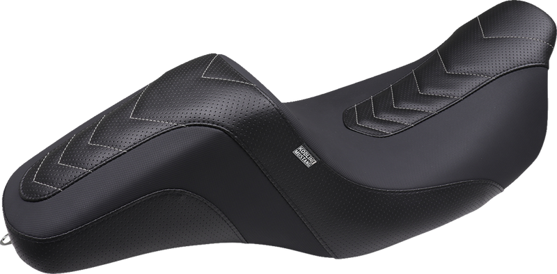 KODLIN USA Signature Series Squareback™ - Gripper Vinyl - Chevron - Gunmetal Stitch - Touring '10-'25