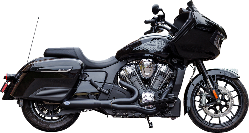 S&S CYCLE 2-into-1 Qualifier Exhaust System - 50-State - Black - Stainless Steel