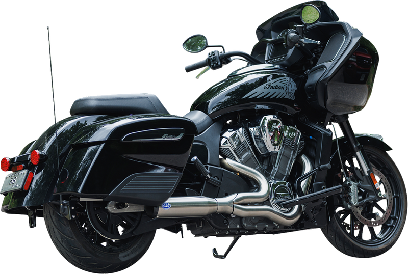 S&S CYCLE 2-into-1 Qualifier Exhaust System - Race Only - Brushed - Stainless Steel