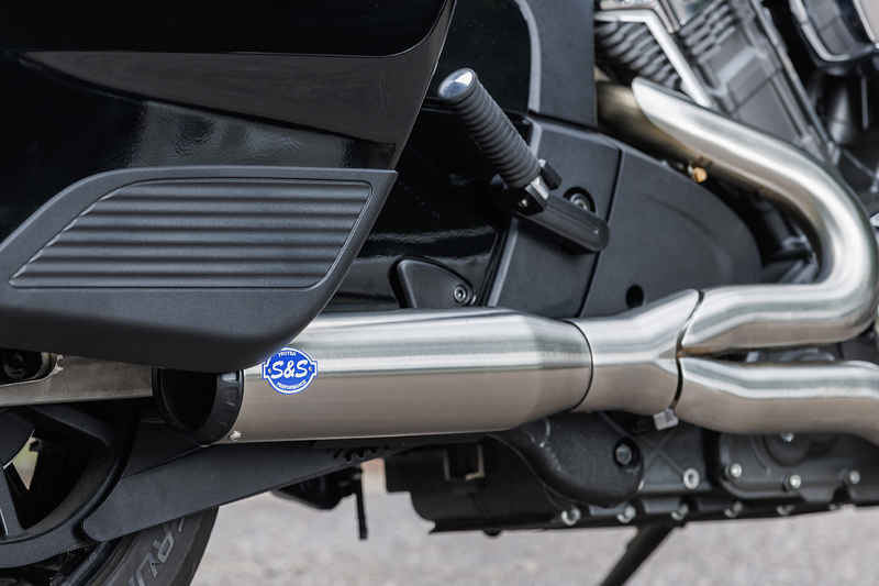 S&S CYCLE 2-into-1 Qualifier Exhaust System - 50-State - Brushed - Stainless Steel