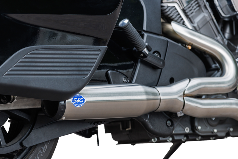 S&S CYCLE 2-into-1 Qualifier Exhaust System - Race Only - Brushed - Stainless Steel