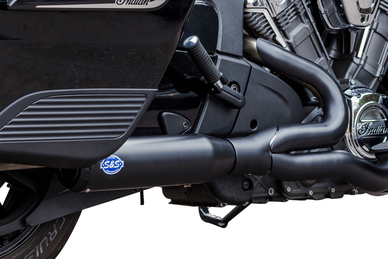 S&S CYCLE 2-into-1 Qualifier Exhaust System - 50-State - Black - Stainless Steel