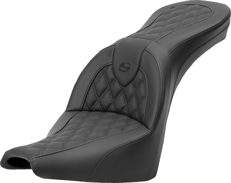 SADDLEMEN Roadsofa™ Seat - Lattice Stitch - without Backrest - Softail '18-'24