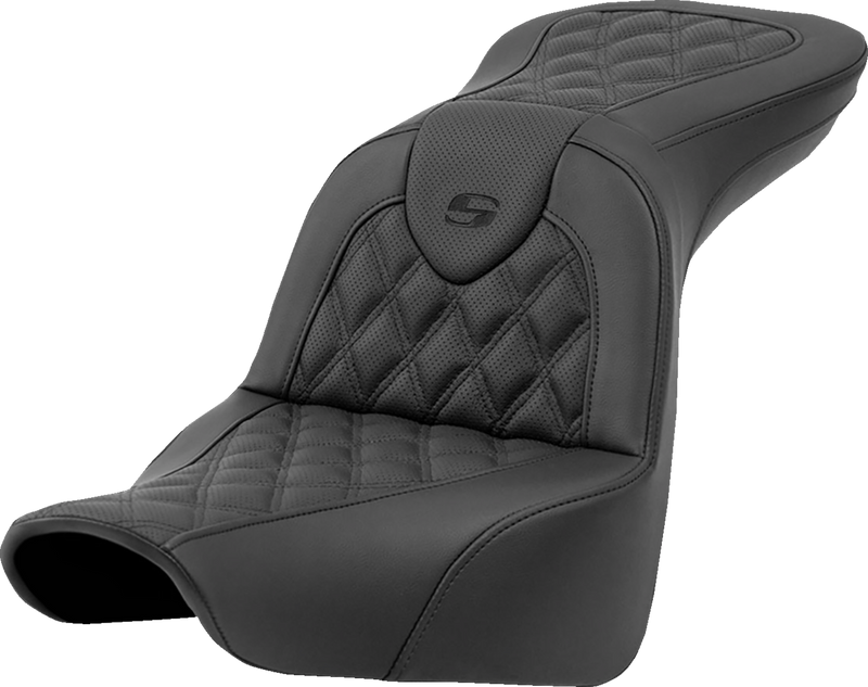 SADDLEMEN Roadsofa™ Seat - Lattice Stitch - without Backrest - Softail '18-'23