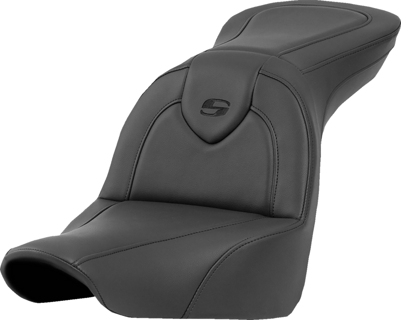 SADDLEMEN Roadsofa™ Seat - without Backrest - Black/Black Stitching - Softail '18-'23