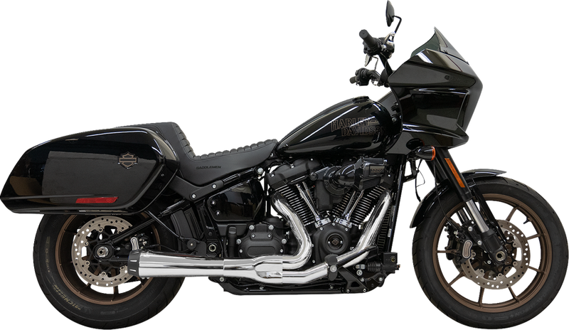 BASSANI XHAUST 2-into-1 Road Rage III Exhaust System - 49-State - Chrome - '18-'23 SOFTAIL