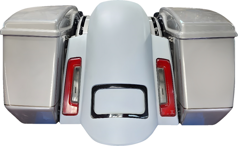 PAUL YAFFE BAGGER NATION Short Sport Rear Fender - With Black Plate Frame PYO:RF-SS-CVO-B