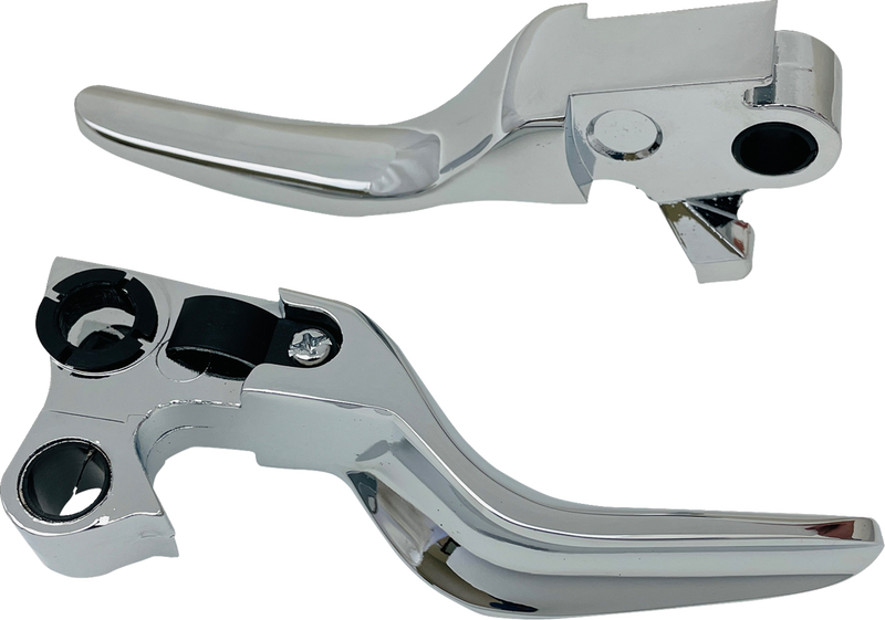 DRAG SPECIALTIES Replacement Lever Set - Short - Chrome