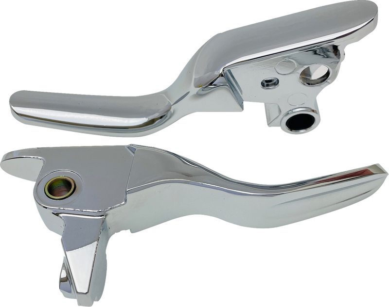 DRAG SPECIALTIES Replacement Lever Set - Short - Chrome