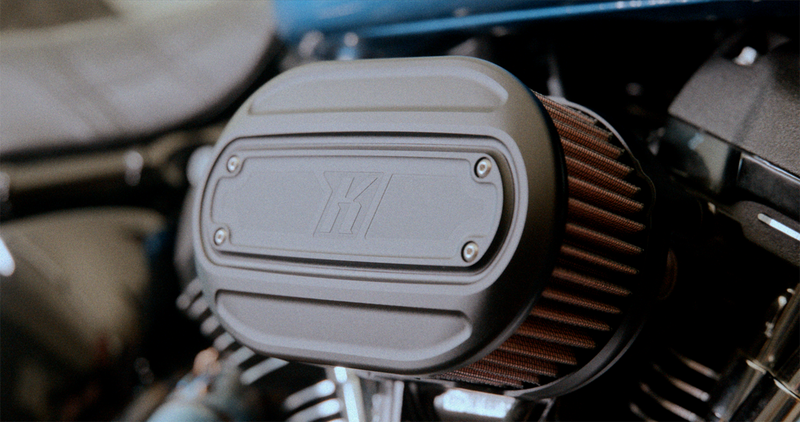 KODLIN USA OVAL AIR CLEANER KIT - BLACK - M8