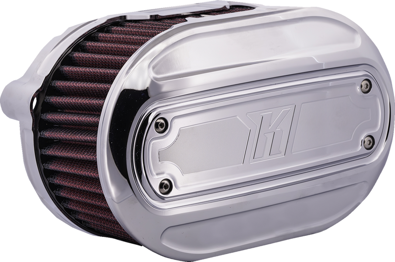 KODLIN USA OVAL AIR CLEANER KIT - CHROME - M8