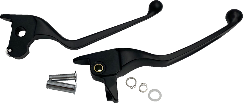 DRAG SPECIALTIES Replacement Lever Set - Narrow - Black