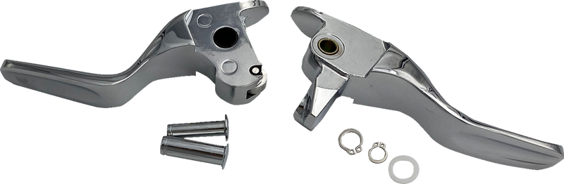 DRAG SPECIALTIES Replacement Lever Set - Short - Chrome