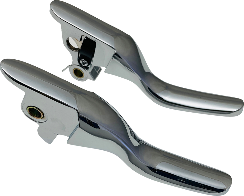 DRAG SPECIALTIES Replacement Lever Set - Short - Chrome
