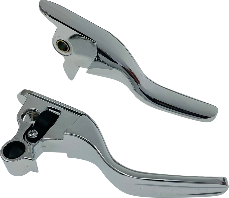 DRAG SPECIALTIES Replacement Lever Set - Short - Chrome
