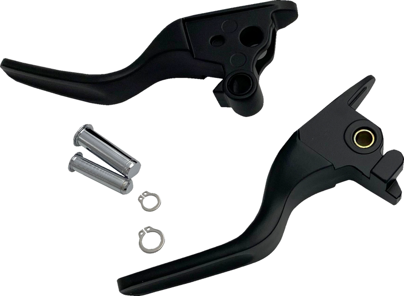 DRAG SPECIALTIES Replacement Lever Set - Short - Black