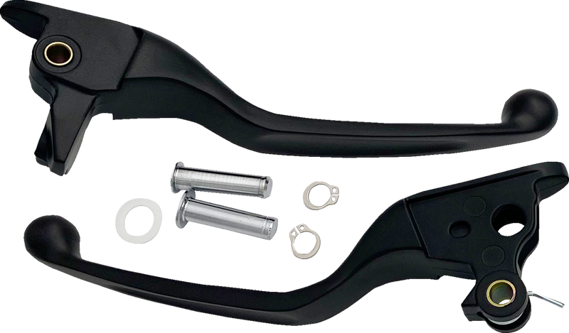 DRAG SPECIALTIES Replacement Lever Set - Narrow - Black