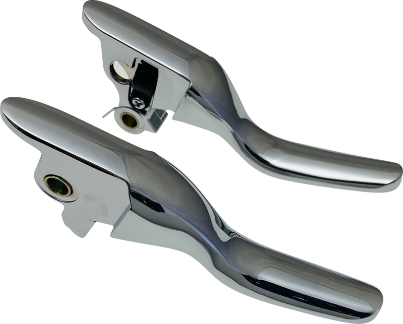 DRAG SPECIALTIES Replacement Lever Set - Short - Chrome