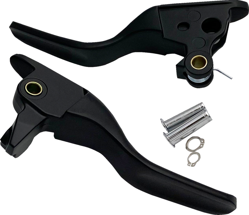 DRAG SPECIALTIES Replacement Lever Set - Short - Black