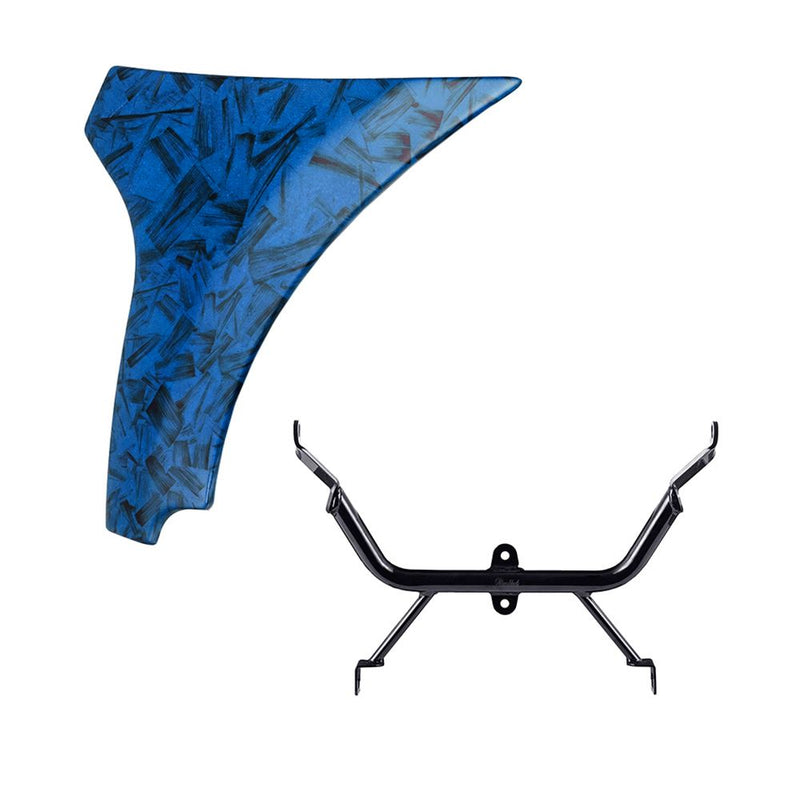 Advanblack Carbon Fiber Side Spoiler Panel Fairings with Support Bracket for '23.5Up Harley Road Glide