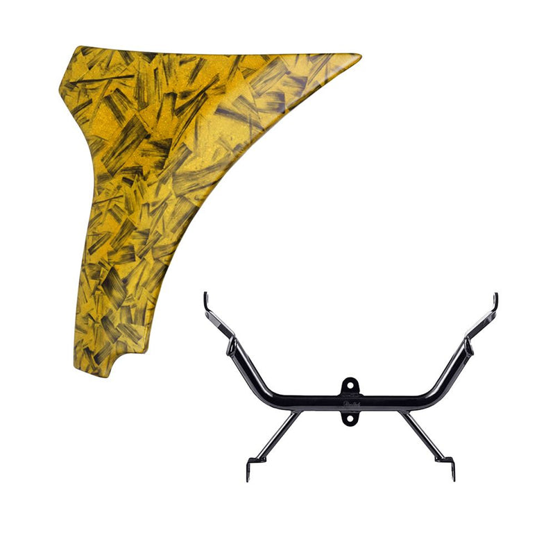 Advanblack Carbon Fiber Side Spoiler Panel Fairings with Support Bracket for '23.5Up Harley Road Glide