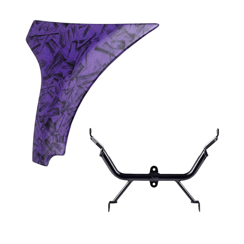 Advanblack Carbon Fiber Side Spoiler Panel Fairings with Support Bracket for '23.5Up Harley Road Glide