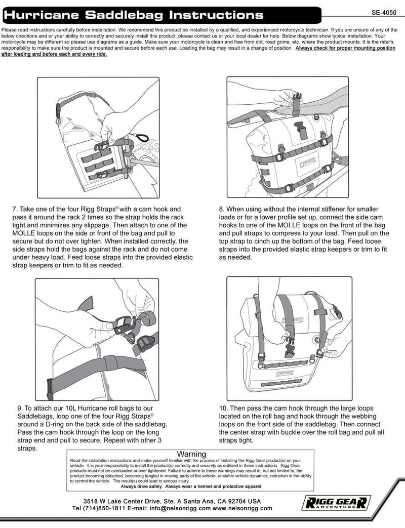 NELSON RIGG Hurricane Adventure Saddlebags