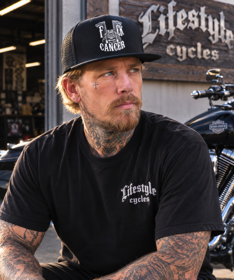 LIFESTYLE CYCLES F*ck Cancer Trucker Cap