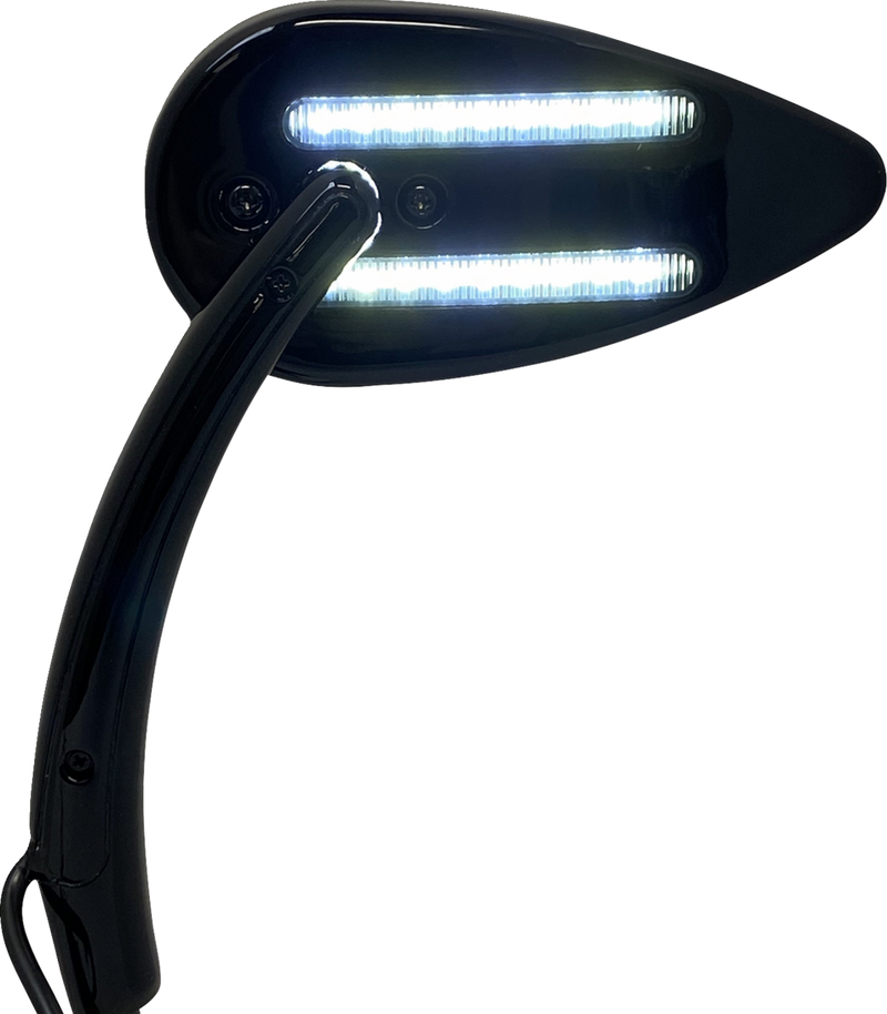 CUSTOM DYNAMICS Mirrors - Side View - with LED Turn Signal - Black - Pair