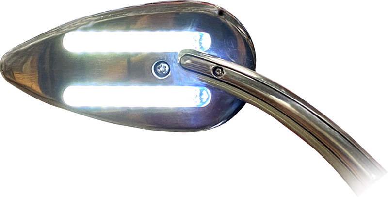 CUSTOM DYNAMICS Mirrors - Side View - with LED Turn Signals - Chrome - Pair
