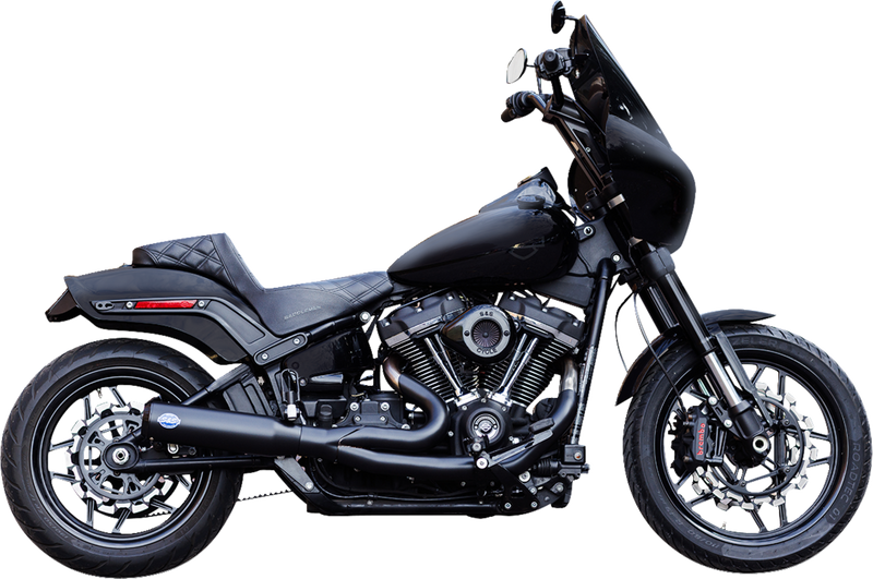 S&S CYCLE 2-into-1 Qualifier Exhaust System - 50-State - Black - Softail
