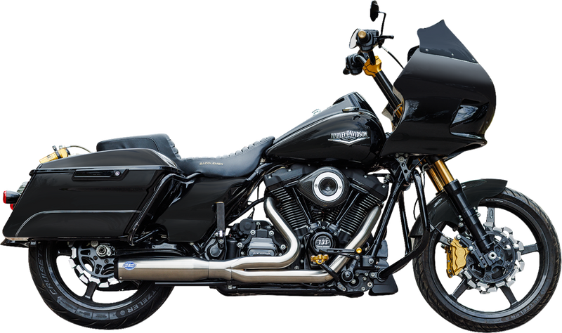 S&S CYCLE 2-into-1 Qualifier Exhaust System - Race Only - Brushed Stainless