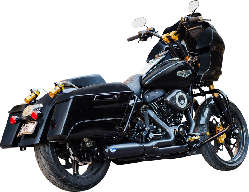 S&S CYCLE 2-into-1 Qualifier Exhaust System - 50-State - Black