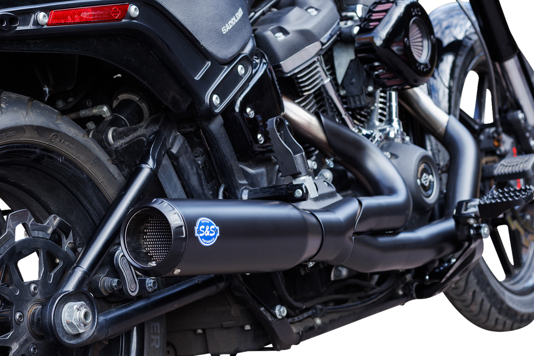 S&S CYCLE 2-into-1 Qualifier Exhaust System - 50-State - Black - Softail