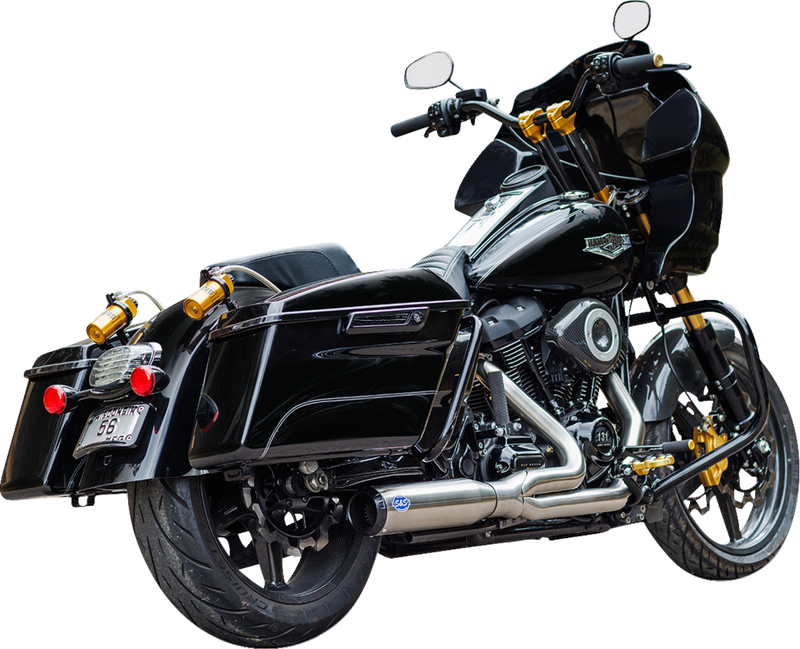 S&S CYCLE 2-into-1 Qualifier Exhaust System - 50-State - Silver