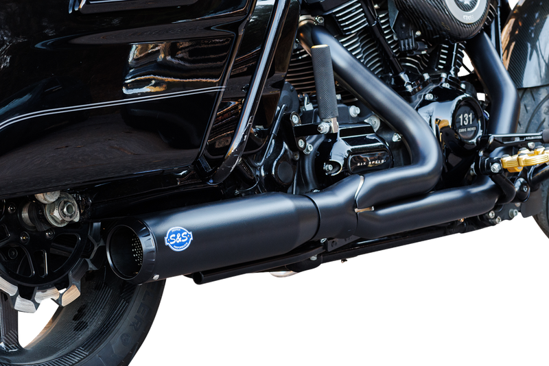 S&S CYCLE 2-into-1 Qualifier Exhaust System - Race Only - Guardian Black