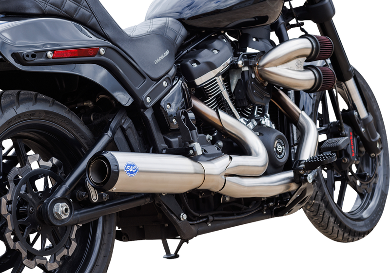 S&S CYCLE 2-into-1 Qualifier Exhaust System - Race Only - Brushed Stainless