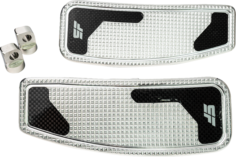 SLYFOX Mini Floorboards - Carbon Fiber Black Polished - HARLEY TOURING