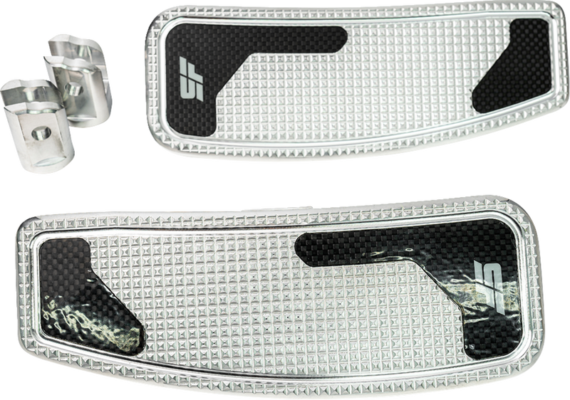SLYFOX Mini Floorboards - Carbon Fiber Black Polished - '18-'23 SOFTAIL